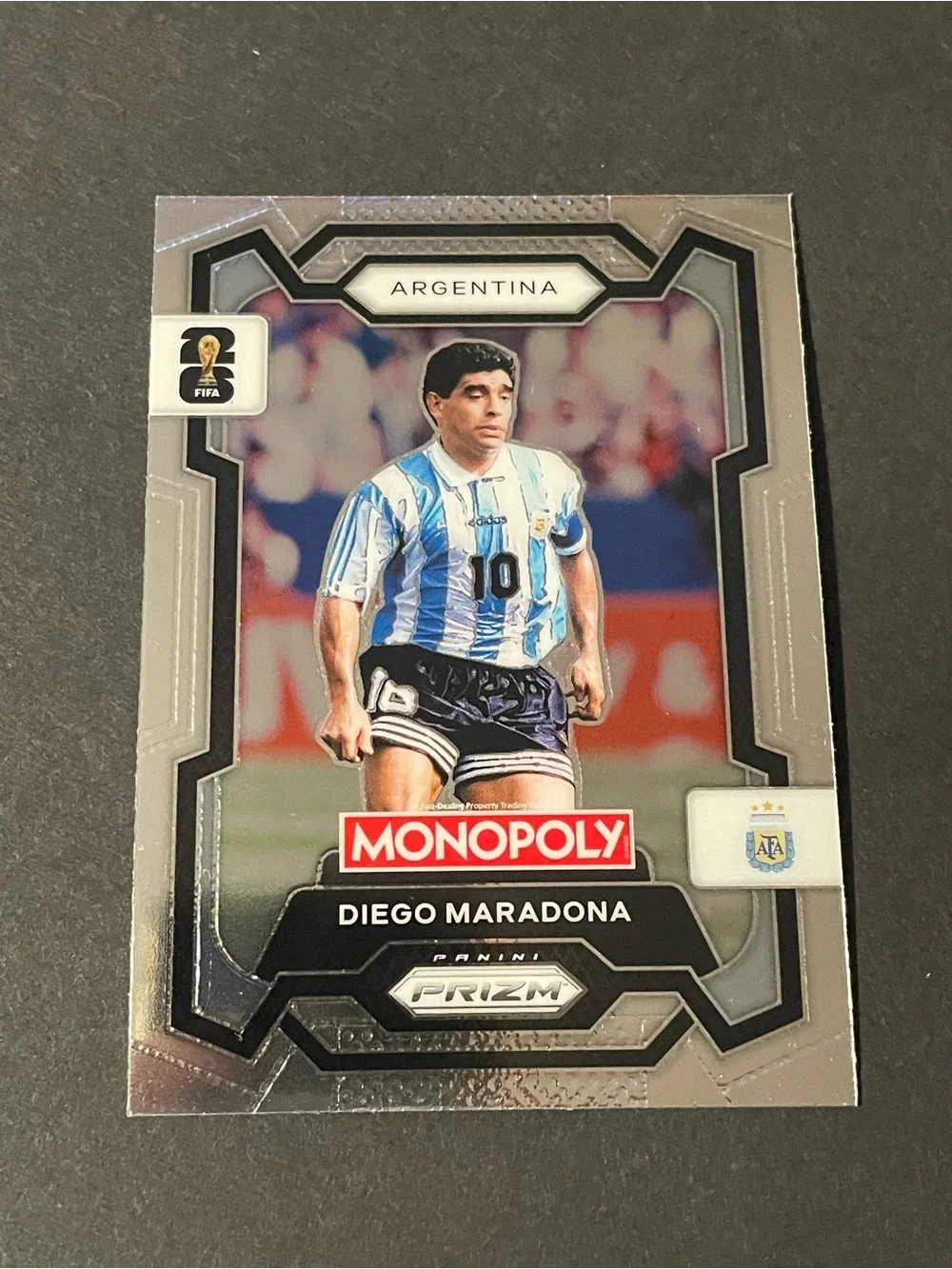 Panini Prizm Monopoly Diego Maradona Argentina FIFA World Cup Base Card